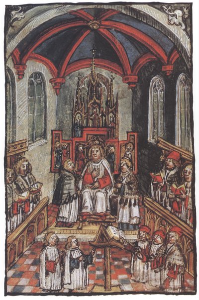 Konstanz Diocese Dispute of 1474 by Diebold Schilling the Younger